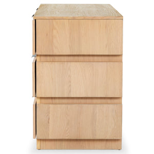 Safavieh Titus 6-drawer Stacked Dresser - Stylish Solid Wood Storage Solution For Modern Bedrooms And Homes Oak Wood ,Metal Sfv2199a