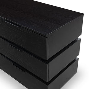 Safavieh Titus 6-drawer Stacked Dresser - Stylish Solid Wood Storage Solution For Modern Bedrooms And Homes Black Wood ,Metal Sfv2199b