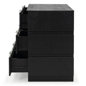 Safavieh Titus 6-drawer Stacked Dresser - Stylish Solid Wood Storage Solution For Modern Bedrooms And Homes Black Wood ,Metal Sfv2199b