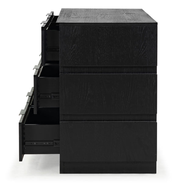 Safavieh Titus 6-drawer Stacked Dresser - Stylish Solid Wood Storage Solution For Modern Bedrooms And Homes Black Wood ,Metal Sfv2199b