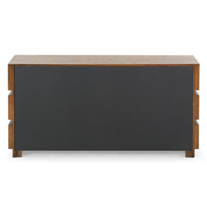 Safavieh Titus 6-drawer Stacked Dresser - Stylish Solid Wood Storage Solution For Modern Bedrooms And Homes Medium Oak Wood ,Metal Sfv2199c