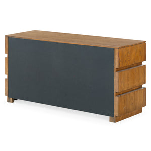 Safavieh Titus 6-drawer Stacked Dresser - Stylish Solid Wood Storage Solution For Modern Bedrooms And Homes Medium Oak Wood ,Metal Sfv2199c