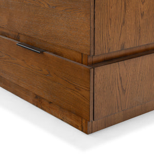 Safavieh Titus 6-drawer Stacked Dresser - Stylish Solid Wood Storage Solution For Modern Bedrooms And Homes Medium Oak Wood ,Metal Sfv2199c