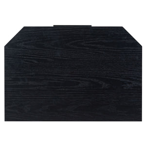 Safavieh AERILYN Curved Front Nightstand with 2 Spacious Drawers for Elegant Bedroom Storage Solutions Black SFV2200A