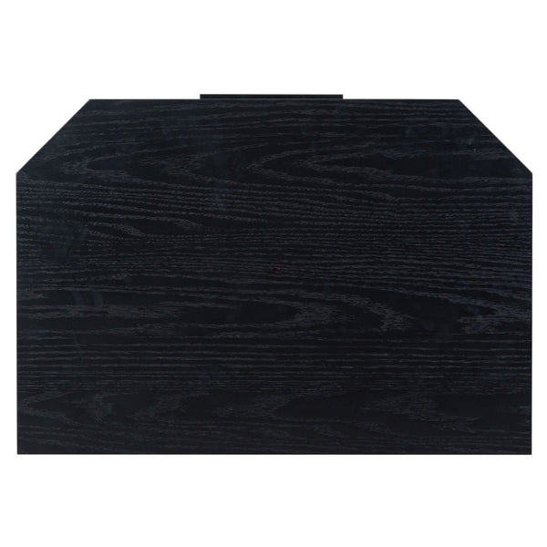 Safavieh AERILYN Curved Front Nightstand with 2 Spacious Drawers for Elegant Bedroom Storage Solutions Black SFV2200A
