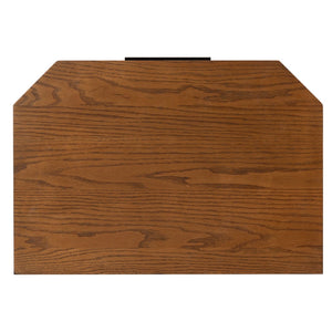 Safavieh AERILYN Curved Front Nightstand with 2 Spacious Drawers for Elegant Bedroom Storage Solutions Medium Oak SFV2200B