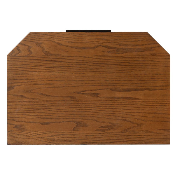 Safavieh AERILYN Curved Front Nightstand with 2 Spacious Drawers for Elegant Bedroom Storage Solutions Medium Oak SFV2200B