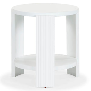 Safavieh LIABELLA Round Wood Accent Table - Modern Elegance for Living Rooms, Bedrooms, and Entryways White SFV2202A