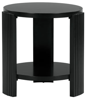 Safavieh Liabella Round Wood Accent Table - Elegant Design For Stylish Living Spaces And Timeless Décor Black Manufactured Wood ,Unsaturated Polyester Resin Sfv2202b