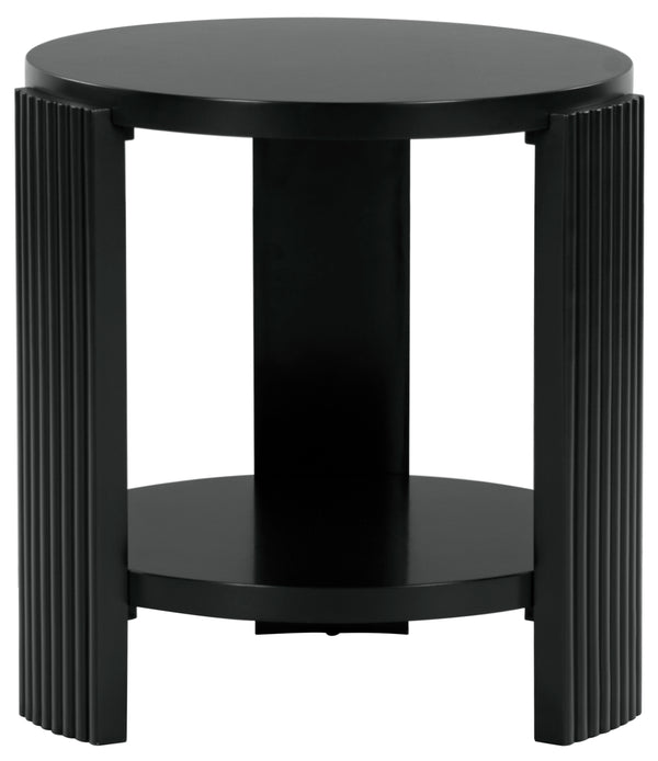Safavieh Liabella Round Wood Accent Table - Elegant Design For Stylish Living Spaces And Timeless Décor Black Manufactured Wood ,Unsaturated Polyester Resin Sfv2202b