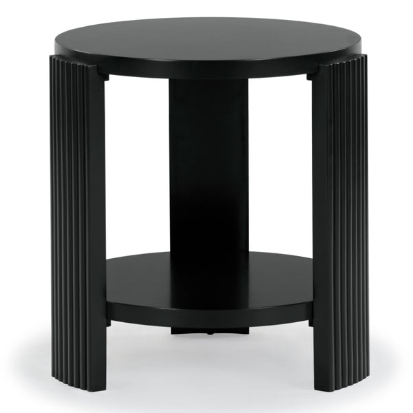 Safavieh Liabella Round Wood Accent Table - Elegant Design For Stylish Living Spaces And Timeless Décor Black Manufactured Wood ,Unsaturated Polyester Resin Sfv2202b