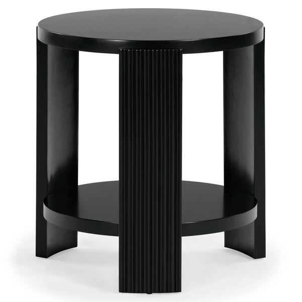 Safavieh Liabella Round Wood Accent Table - Elegant Design For Stylish Living Spaces And Timeless Décor Black Manufactured Wood ,Unsaturated Polyester Resin Sfv2202b