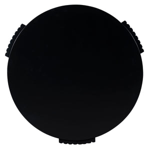 Safavieh Liabella Round Wood Accent Table - Elegant Design For Stylish Living Spaces And Timeless Décor Black Manufactured Wood ,Unsaturated Polyester Resin Sfv2202b