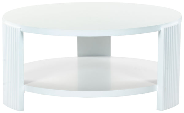 Safavieh Liabella Round Wood Coffee Table – Sophisticated Elegance For Modern Living Spaces And Gatherings White Manufactured Wood ,Unsaturated Polyester Resin Sfv2203a