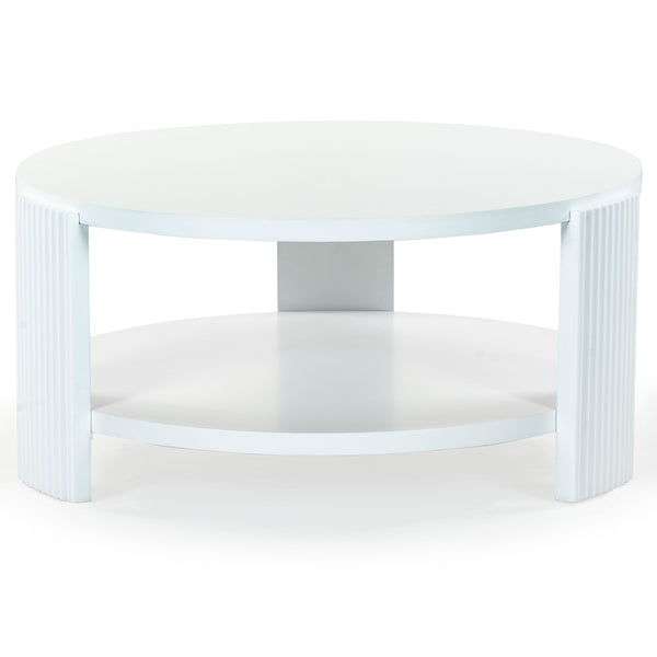 Safavieh Liabella Round Wood Coffee Table – Sophisticated Elegance For Modern Living Spaces And Gatherings White Manufactured Wood ,Unsaturated Polyester Resin Sfv2203a