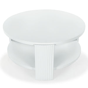 Safavieh Liabella Round Wood Coffee Table – Sophisticated Elegance For Modern Living Spaces And Gatherings White Manufactured Wood ,Unsaturated Polyester Resin Sfv2203a