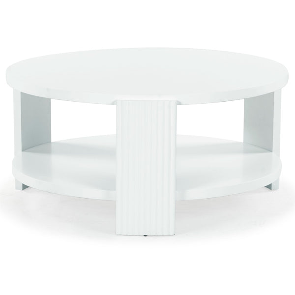 Safavieh LIABELLA Round Wood Coffee Table - Modern Elegance for Your Living Space, Perfect for Entertaining White SFV2203A