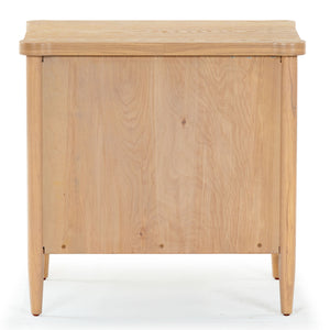 Safavieh Shelbie 1 Drawer Reeded Nightstand - Elegant Bedroom Storage Solution With Sophisticated Style Oak Wood ,Polyester Resin Drawer Fronts Sfv2204a