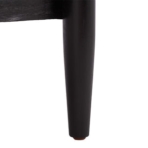 Safavieh SHELBIE 1 Drawer Reeded Nightstand - Modern Design with Smooth-Glide Drawer for Elegant Storage Solutions Black SFV2204B