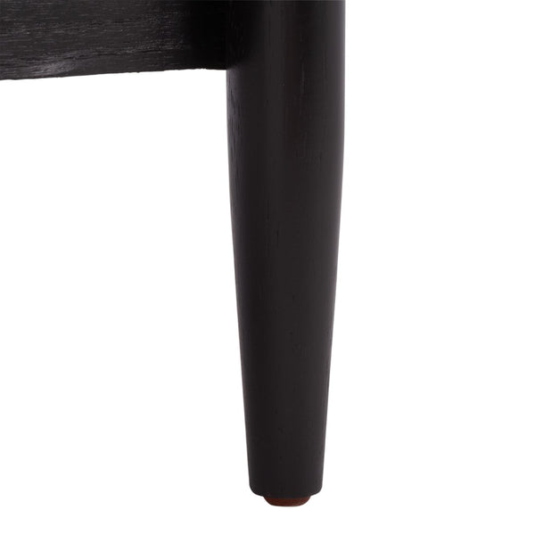 Safavieh SHELBIE 1 Drawer Reeded Nightstand - Modern Design with Smooth-Glide Drawer for Elegant Storage Solutions Black SFV2204B