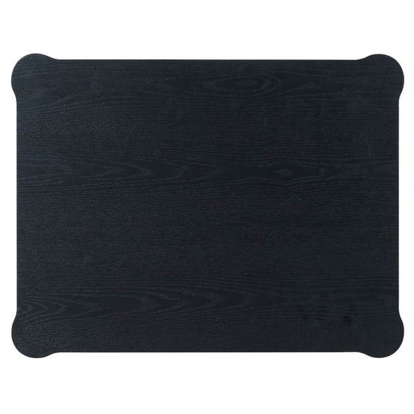 Safavieh Shelbie 1 Drawer Reeded Nightstand - Elegant Bedroom Storage Solution With Sophisticated Style Black Wood ,Polyester Resin Drawer Fronts Sfv2204b