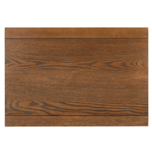 Safavieh Shelbie Elegant 2 Drawer Nightstand With Textured Reeded Fronts For Timeless Bedroom Style Medium Oak Wood ,Polyester Resin Drawer Fronts Sfv2205c