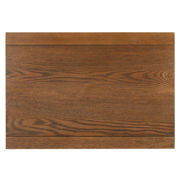 Safavieh Shelbie Elegant 2 Drawer Nightstand With Textured Reeded Fronts For Timeless Bedroom Style Medium Oak Wood ,Polyester Resin Drawer Fronts Sfv2205c