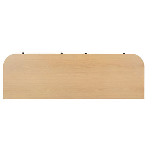 Safavieh Shelbie 6 Drawer Reeded Dresser - Elegant Oak Design With Unique Texture And Sturdy Construction Oak ,Black Wood ,Polyester Resin Drawer Fronts ,Metal Sfv2207a