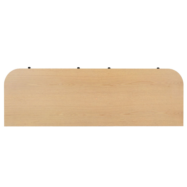 Safavieh Shelbie 6 Drawer Reeded Dresser - Elegant Oak Design With Unique Texture And Sturdy Construction Oak ,Black Wood ,Polyester Resin Drawer Fronts ,Metal Sfv2207a