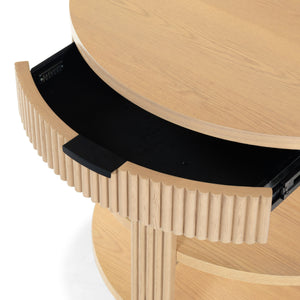 Safavieh Shelbie Reeded Half Moon Console Table – Elegant Design With Unique Drawer Fronts For Any Room Oak ,Black Wood ,Polyester Resin Drawer Fronts ,Metal Sfv2208a