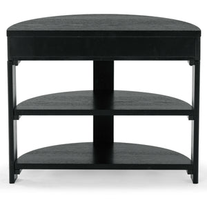 Safavieh Shelbie Reeded Half Moon Console Table – Elegant Design With Unique Drawer Fronts For Any Room Black ,Black Wood ,Polyester Resin Drawer Fronts ,Metal Sfv2208b