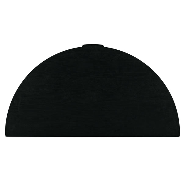 Safavieh Shelbie Reeded Half Moon Console Table – Elegant Design With Unique Drawer Fronts For Any Room Black ,Black Wood ,Polyester Resin Drawer Fronts ,Metal Sfv2208b