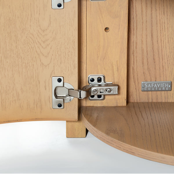 Safavieh Shelbie Reeded Oval Coffee Table - Elegant Wood Design For Stylish Living Room Décor And Functionality Oak Wood ,Polyester Resin Drawer Fronts Sfv2209a