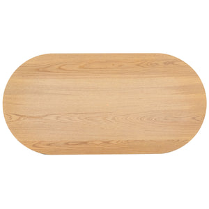 Safavieh Shelbie Reeded Oval Coffee Table - Elegant Wood Design For Stylish Living Room Décor And Functionality Oak Wood ,Polyester Resin Drawer Fronts Sfv2209a