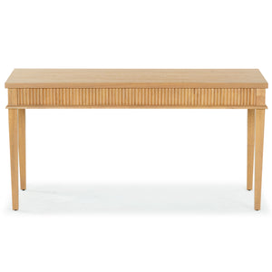 Safavieh Shelbie 1 Drawer Reeded Desk - Elegant Modern Design With Stylish Accents For Your Workspace Oak ,Black Wood ,Polyester Resin Drawer Fronts ,Metal Sfv2211a