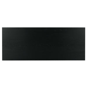 Safavieh Shelbie 1 Drawer Reeded Desk - Elegant Modern Design With Stylish Accents For Your Workspace Black ,Black Wood ,Polyester Resin Drawer Fronts ,Metal Sfv2211b