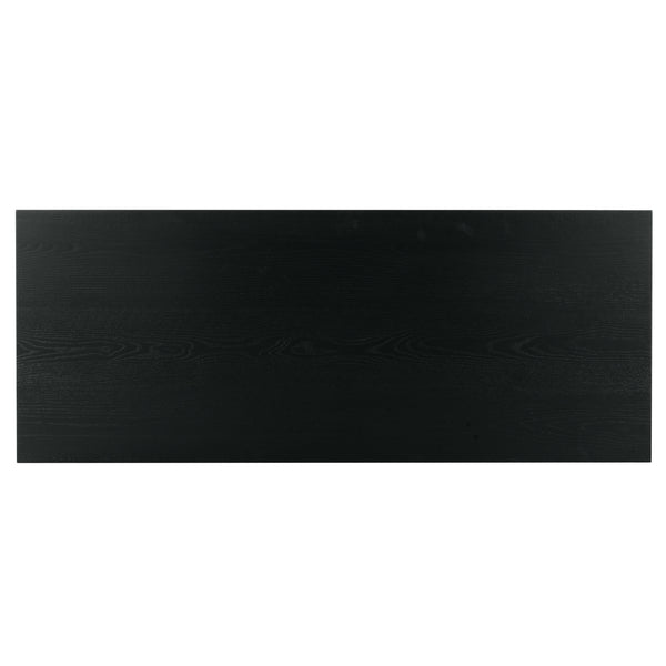 Safavieh Shelbie 1 Drawer Reeded Desk - Elegant Modern Design With Stylish Accents For Your Workspace Black ,Black Wood ,Polyester Resin Drawer Fronts ,Metal Sfv2211b