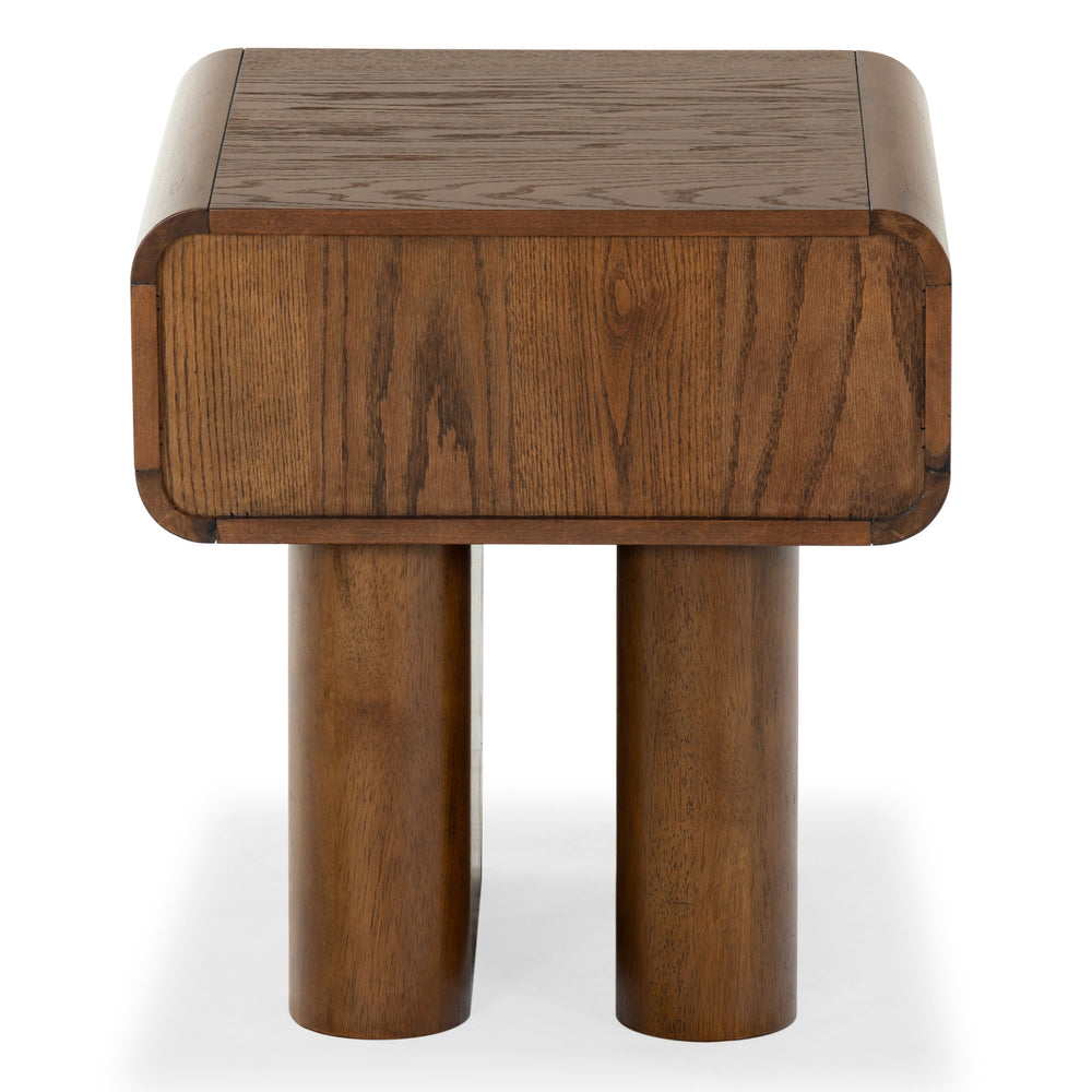 Safavieh Torricelli 1 Drawer Wood Nightstand In Medium Oak - Elegant & Versatile Bedroom Accent Piece Medium Oak Wood Sfv2212a