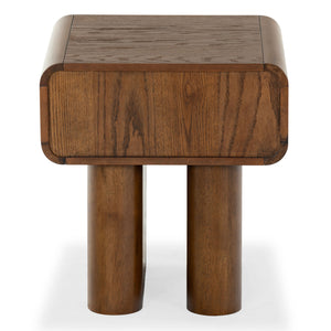 Safavieh Torricelli 1 Drawer Wood Nightstand In Medium Oak - Elegant & Versatile Bedroom Accent Piece Medium Oak Wood Sfv2212a