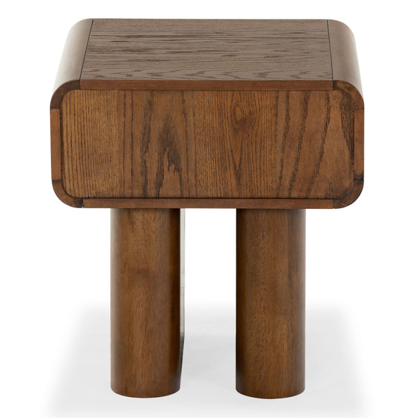 Safavieh Torricelli 1 Drawer Wood Nightstand In Medium Oak - Elegant & Versatile Bedroom Accent Piece Medium Oak Wood Sfv2212a