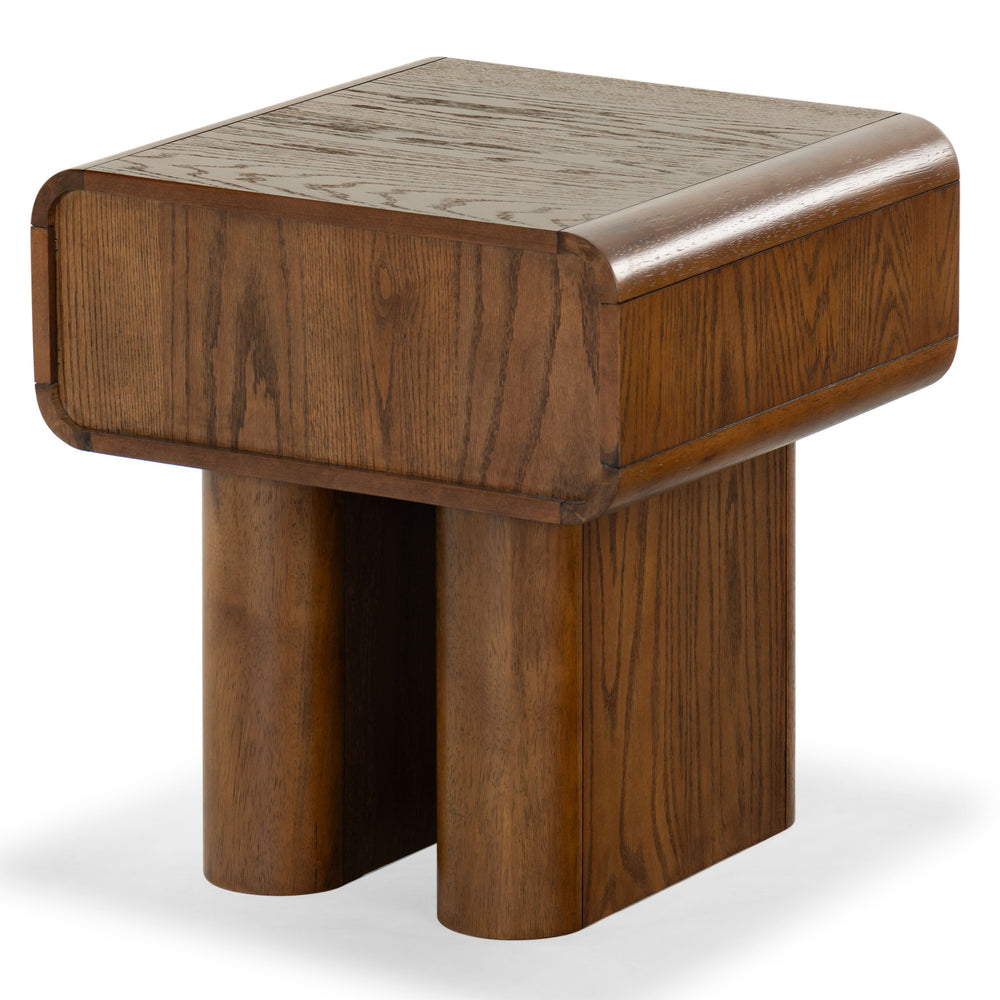 Safavieh Torricelli 1 Drawer Wood Nightstand In Medium Oak - Elegant & Versatile Bedroom Accent Piece Medium Oak Wood Sfv2212a