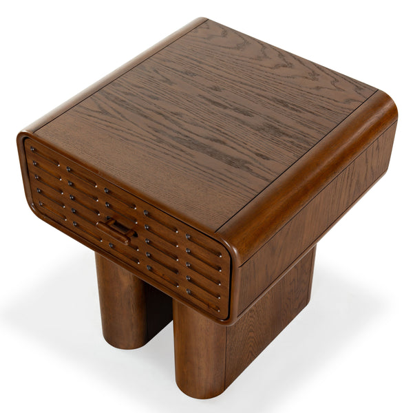 Safavieh Torricelli 1 Drawer Wood Nightstand In Medium Oak - Elegant & Versatile Bedroom Accent Piece Medium Oak Wood Sfv2212a