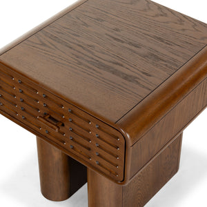 Safavieh Torricelli 1 Drawer Wood Nightstand In Medium Oak - Elegant & Versatile Bedroom Accent Piece Medium Oak Wood Sfv2212a