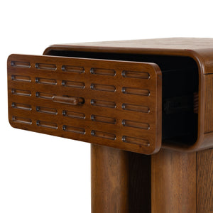 Safavieh Torricelli 1 Drawer Wood Nightstand In Medium Oak - Elegant & Versatile Bedroom Accent Piece Medium Oak Wood Sfv2212a