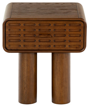 Safavieh Torricelli 1 Drawer Wood Nightstand In Medium Oak - Elegant & Versatile Bedroom Accent Piece Medium Oak Wood Sfv2212a