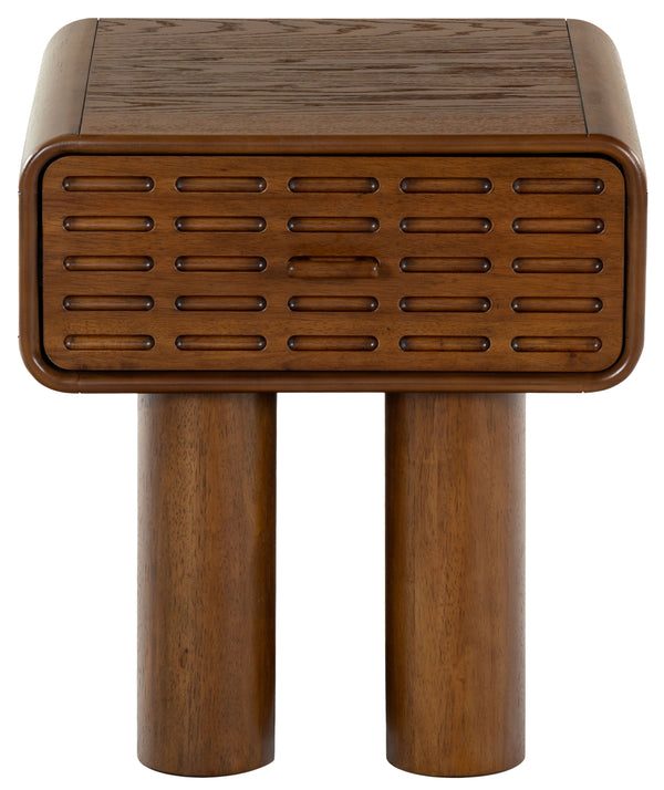 Safavieh Torricelli 1 Drawer Wood Nightstand In Medium Oak - Elegant & Versatile Bedroom Accent Piece Medium Oak Wood Sfv2212a