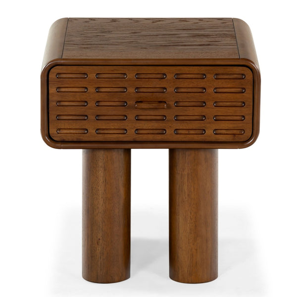 Safavieh TORRICELLI 1 Drawer Wood Nightstand in Medium Oak - Timeless Style for Any Bedroom Decor SFV2212A