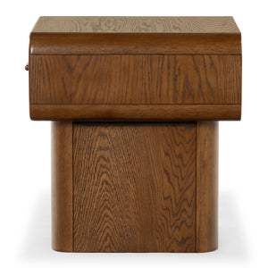 Safavieh Torricelli 1 Drawer Wood Nightstand In Medium Oak - Elegant & Versatile Bedroom Accent Piece Medium Oak Wood Sfv2212a