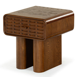 Safavieh Torricelli 1 Drawer Wood Nightstand In Medium Oak - Elegant & Versatile Bedroom Accent Piece Medium Oak Wood Sfv2212a