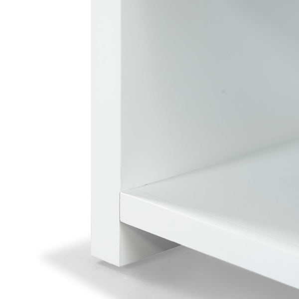 Safavieh Liabella 3 Drawer Curved Media Stand - Elegant Storage Solution For Modern Living Room Decor White Wood ,Metal Sfv2213a